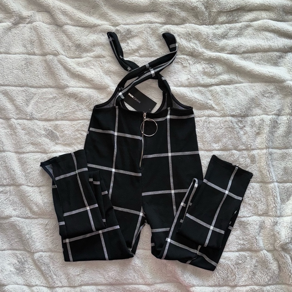 Black bodycon jumpsuit